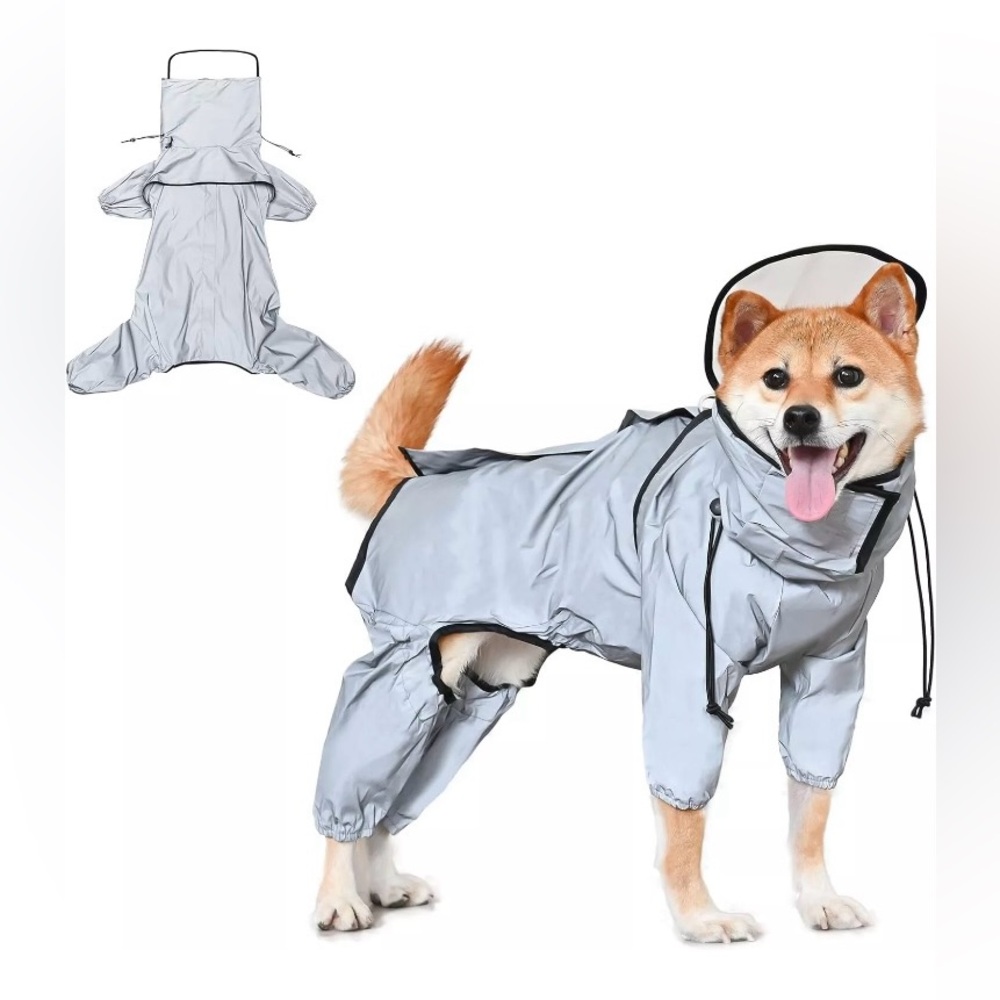 Never Used! 2XL Reflective Dog Rain Jacket. Large/Extra L Breeds. Read Details.